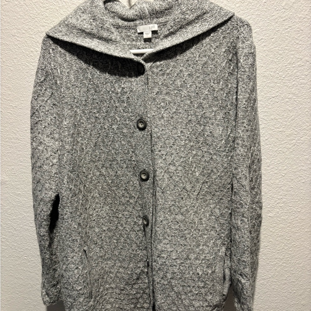 J. Jill Gray Cowl Neck Sweater